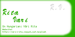 rita vari business card
